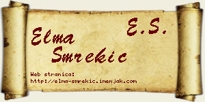 Elma Smrekić vizit kartica